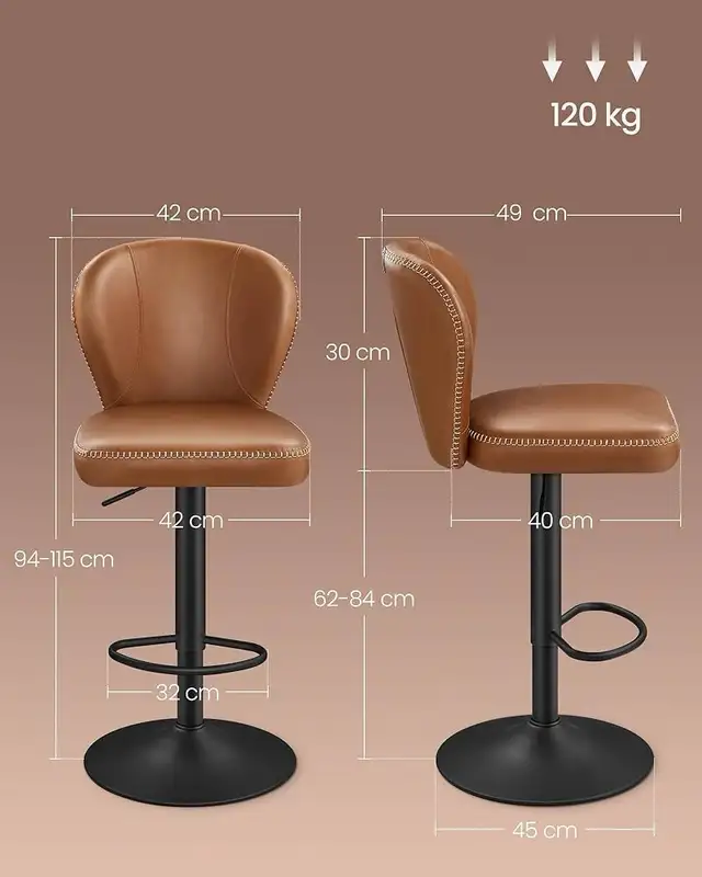 360° Swivel Bar Stool Set Height Adjustable Bar Stool in Chairs & Recliners in Markham / York Region - Image 6