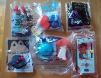 7 Assorted McDonalds Toys Nerf, Spiderman, Superman Opened Bags