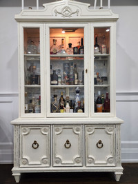 Ornate vintage display cabinet