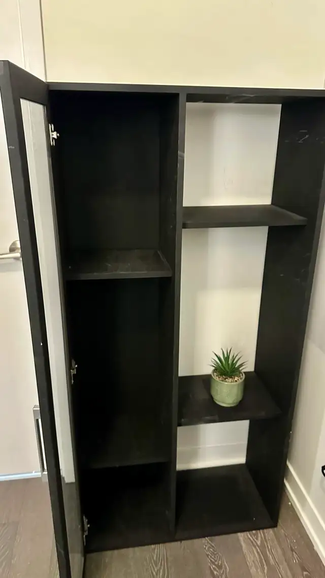 Black Bookshelf with Glass Door in Bookcases & Shelving Units in City of Toronto - Image 3
