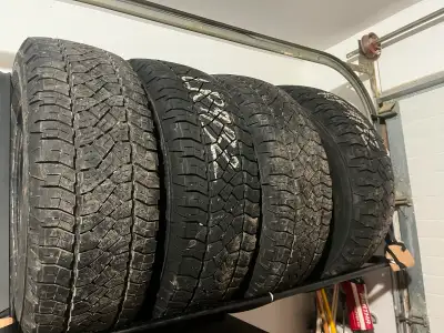 265/70/18 Grabber all season tires Driven on for 1 year before I got a new truck Text me at 709-769-...