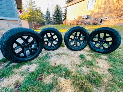 Coming of my 2020 Ram Sport night edition is my OEM 22 inches Black Rims with 4 Toyo Tires Open Coun...