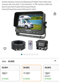 Vehicle Backup Camera kit, Waterproof Night Vision Rearview Came