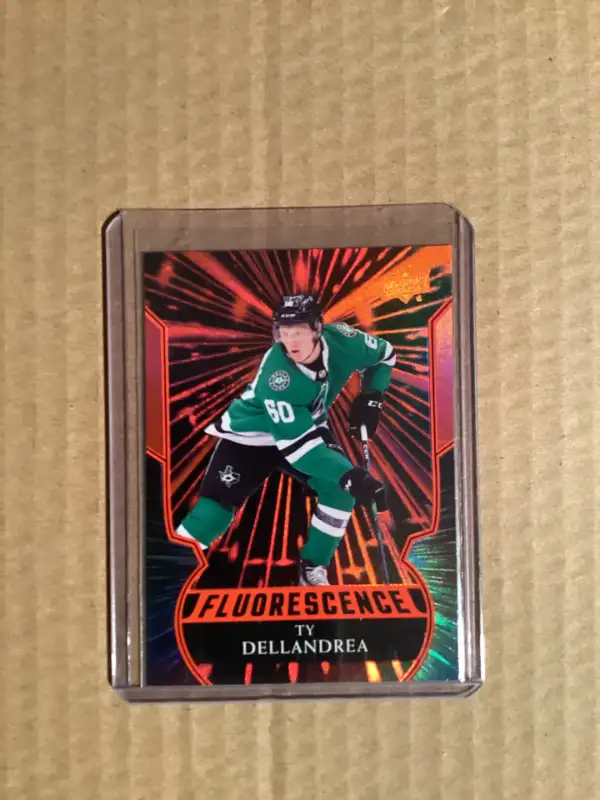 2020-21 Fluorescence Red Ty Dellandrea #F-30 in Arts & Collectibles in Saint-Jean-sur-Richelieu - Image 2