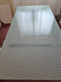 IKEA tempered glass table/desk top - honeycomb pattern