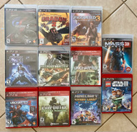 11 Playstation 3 games. All discs are in mint condition