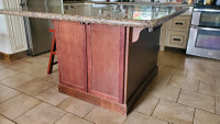 Kitchen island with granite counter