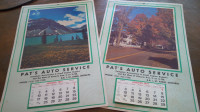 2 1977 Calendars, Pat's Auto Service, RR1 St. Anns, ON