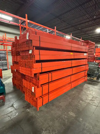 Used beams for warehouse rack for sale. 1000’s available in stock. BEST PRICES! Box beams and step b...