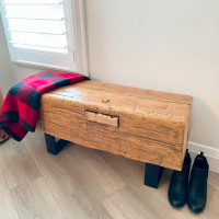 SALE - Rustic Barn Beam bench - 36"