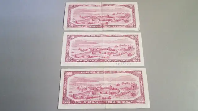 Canadian $1,000 / $1000 / One Thousand Dollar Bill bank note in Arts & Collectibles in City of Toronto - Image 9