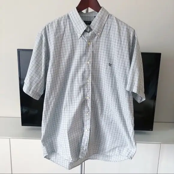 Lee Cooper (Size L) Men’s Short Sleeve Casual Button Down Shirt
