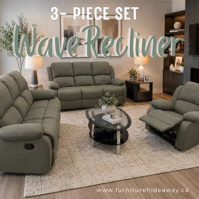 ️ Wave 3-Piece Recliner Set, View more