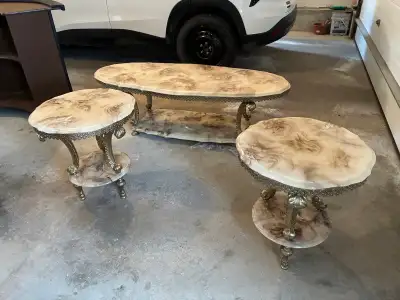 marble coffee table set for sale, View more