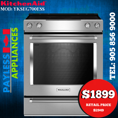 KitchenAid YKSEG700ESS 30" Slide In Electric Range With Self Cle, View more
