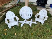 3 pcs Kid’s Patio Adirondack Table Chairs Set Indoor or Outdoor