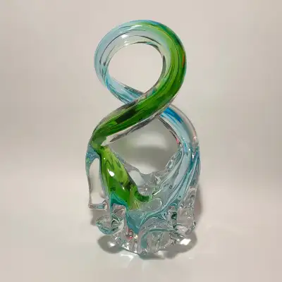 *************** MCM Chalet / EDAG 3 Color Canadian Art Glass Sculpture #2 ( 1960s 70s ~ Ex) ********...