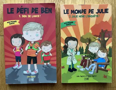 LIVRE ENFANT * LE MONDE DE JULIE * LE DÉFI DE BEN * (6$ chaque), View more