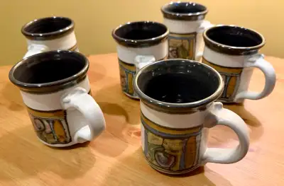 Pike Design Stoneware Mugs (3 3/4” - 4” tall), View more