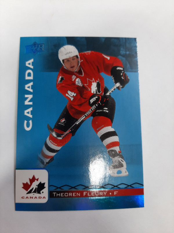 Theoren Fleury 2017 Upper Deck Team Canada Juniors Blue Spectrum in Arts & Collectibles in Oakville / Halton Region