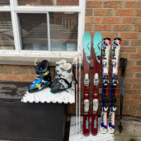 Ski , boots , poles 