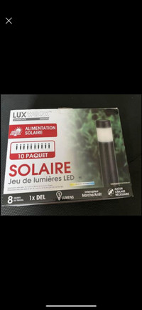 ILuxworx LED Solar Bollard Stake Lights - Plastic - Black - Set 