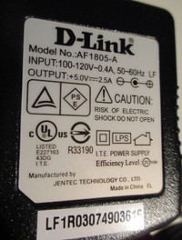D-Link router power adaptor # AF1805-A