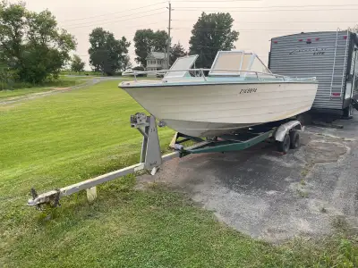 Boat and trailer 1200 as is or best offer boat needs some work sell for a friend located in Napanee...