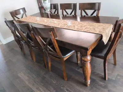 Solid Oak Wood  Dining Room Table Set $2200, View more