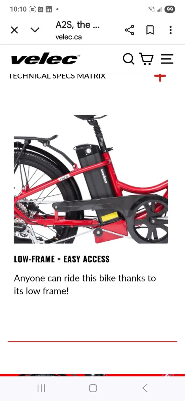 Velec A2S Red Ebike64551240213123123