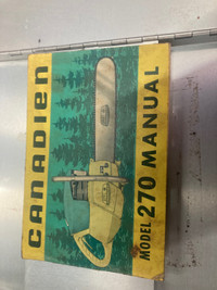 Vintage chainsaw manual Canadian 270