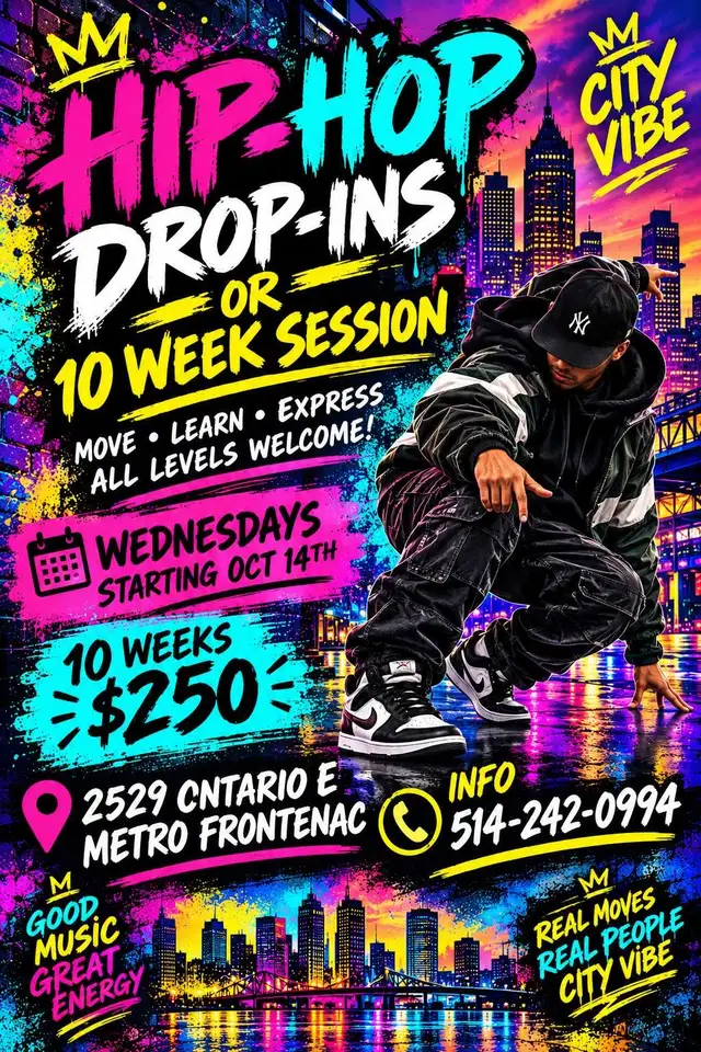 cours de danse Hip-Hop/Hip-Hop Dance classes 