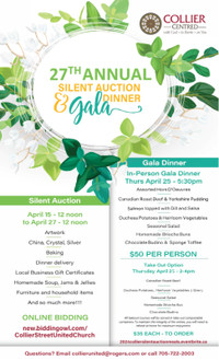 26th Annual On-line Silent Auction - Collier United Church