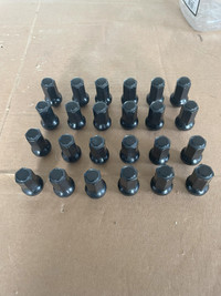 Solid black chrome lug nuts 14 mm