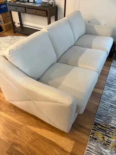 RK Furniture White Couch, View more