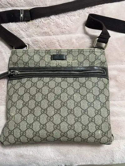 Authentic Gucci Messenger Bag Canvas with an Entrupy COA, View more