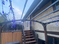 Led Blue yard lights. 