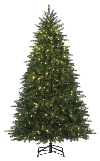 Christmas tree noma 7 1/2 lighted king mixed tip tree 450 lights, View more