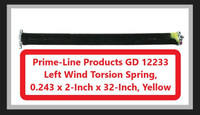 (NEW) Garage Door Torsion Spring Left Wind 0.243 x2” x32” Yellow