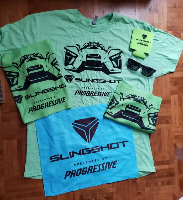 Slingshot bike motorcycle T-Shirt neck koozie glasses keychain in Mountain in Ottawa - Image 2