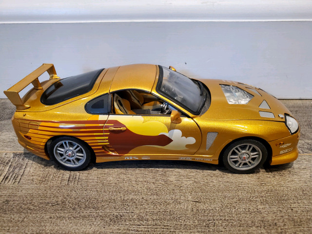 1:18 Diecast ERTL 2 Fast 2 Furious 1993 Toyota Supra Gold NB 1 in Arts & Collectibles in Kawartha Lakes - Image 2