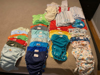 AMP Cloth Diaper lot, over 30 cloths and liners!