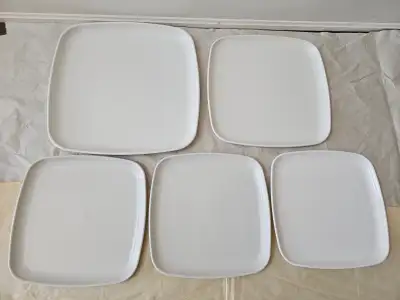 Sabert plastic Square Serving Platters, Serving Dishes 5 pcs, View more