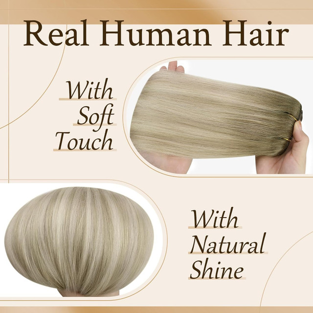 NEW: 18 Inch Clip in Real Human Hair Extensions, 120g dans Santé et besoins spéciaux  à Région de Markham/York - Image 4