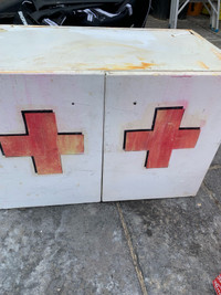 Vintage first aid metal cabinet 
