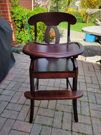 Baby High Chair (Wooden) Mahogany