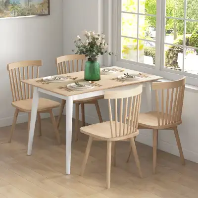 47" x 30" Dining Table, Farmhouse Dining Room Table with Pine Wo, View more