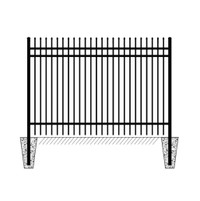 240FT Industrial Site Fencing 10’×7’ (24 Panels) I Iron Fence