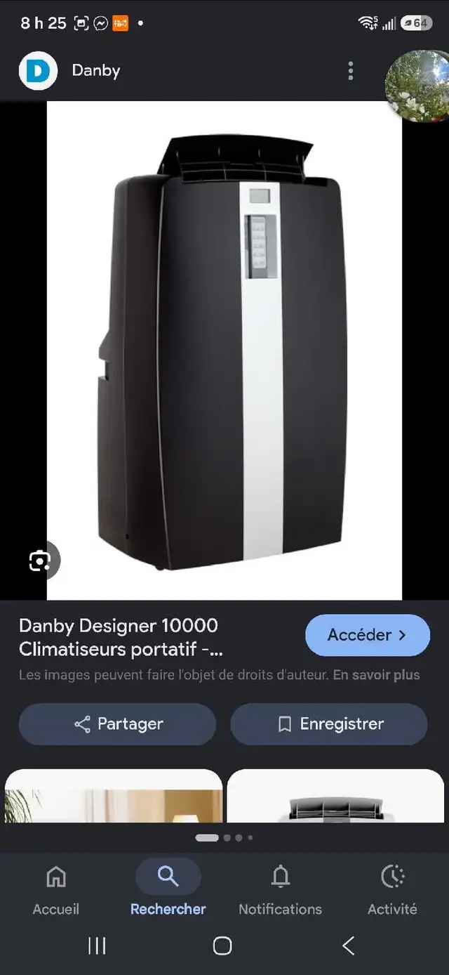 Danby Designer Portable Air Conditioner 10,000 BTU