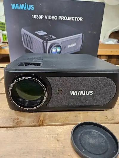 WiMiUS 1080p Video Projector with Carrying Bag & Accessories, View more